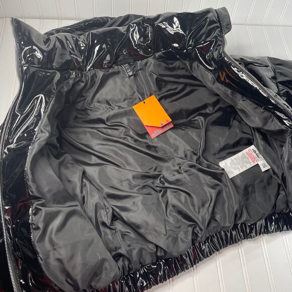 NWT Ellesse Women's Black Full Zipped Puffer Jacket Size 2 - Picture 8 of 10